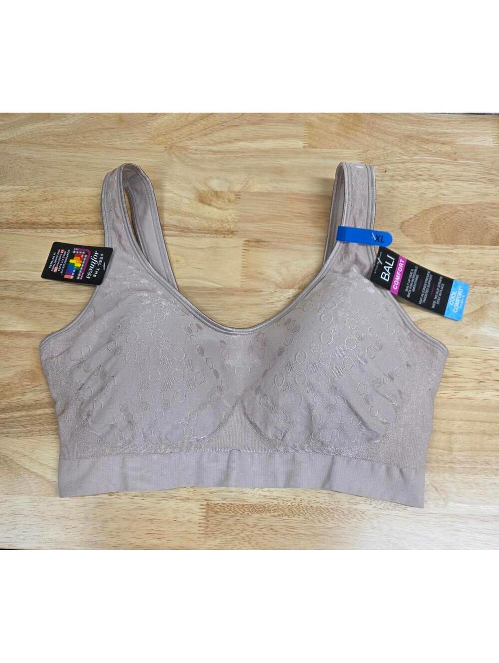 BALI COMFORT REVOLUTION WIRELESS BRA EVENING BLUSH DOT SIZE XL